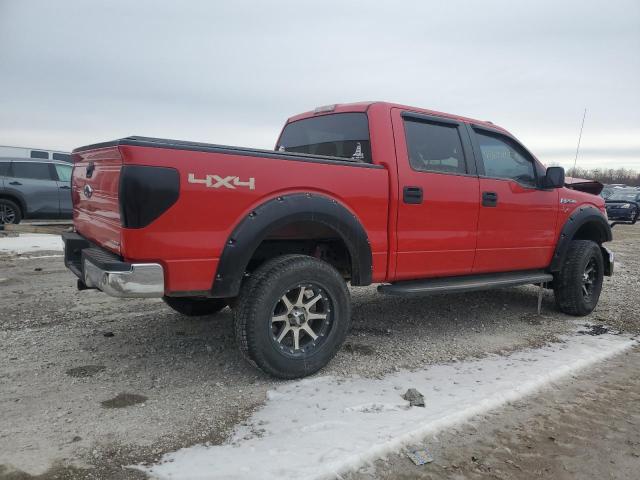 1FTFW1EF2BKD57618 - 2011 FORD F150 SUPERCREW RED photo 3