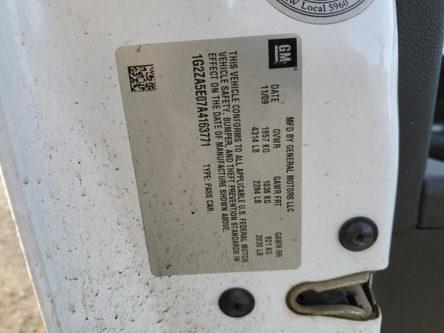 1G2ZA5E07A4163771 - 2010 PONTIAC G6 WHITE photo 12