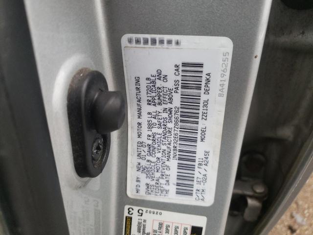 1NXBR32E67Z866762 - 2007 TOYOTA COROLLA CE SILVER photo 12