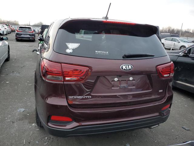 5XYPGDA37KG548603 - 2019 KIA SORENTO L BURGUNDY photo 6