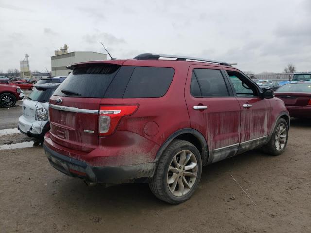 1FM5K7F96DGC14871 - 2013 FORD EXPLORER LIMITED RED photo 3