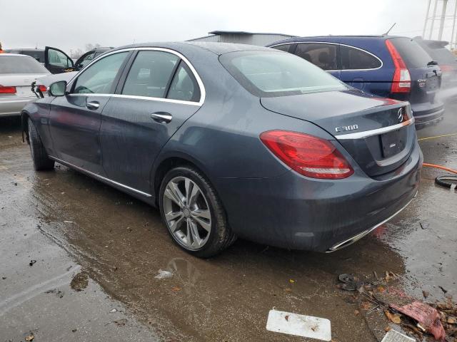 55SWF4KB9FU062780 - 2015 MERCEDES-BENZ C 300 4MATIC GRAY photo 2