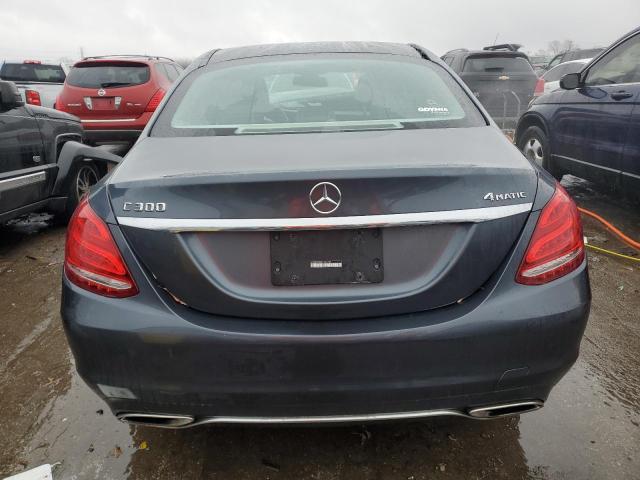 55SWF4KB9FU062780 - 2015 MERCEDES-BENZ C 300 4MATIC GRAY photo 6