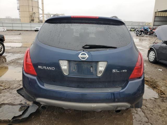 JN8AZ08W65W437576 - 2005 NISSAN MURANO SL BLUE photo 6