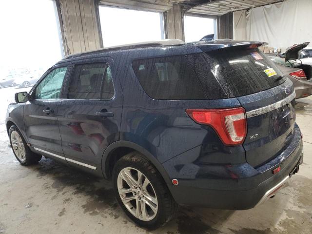 1FM5K8D80HGC45393 - 2017 FORD EXPLORER XLT BLUE photo 2