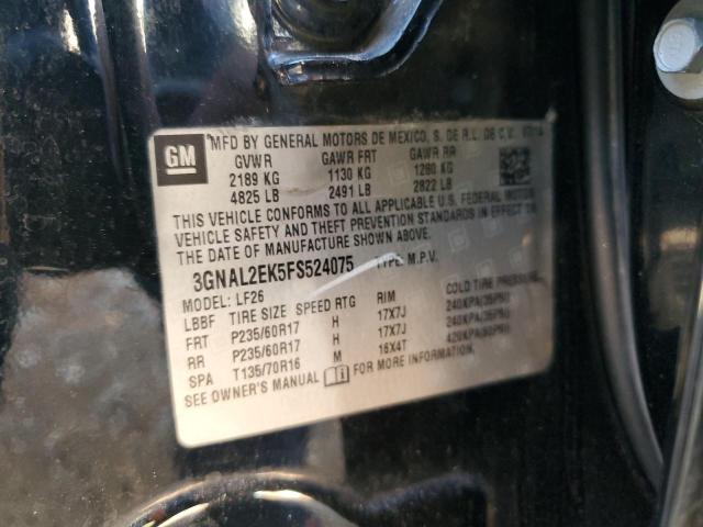 3GNAL2EK5FS524075 - 2015 CHEVROLET CAPTIVA LS 黑色 照片 12