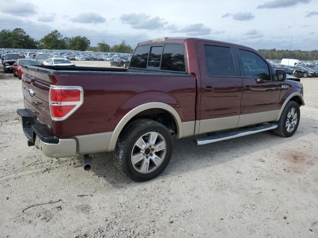 1FTFW1CV1AFD87534 - 2010 FORD F150 SUPERCREW MAROON photo 3