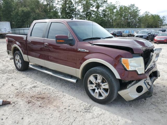 1FTFW1CV1AFD87534 - 2010 FORD F150 SUPERCREW MAROON photo 4