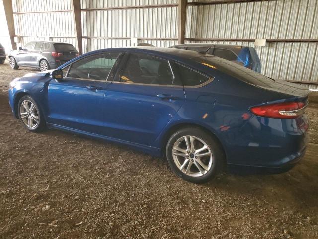 3FA6P0HD1JR260041 - 2018 FORD FUSION SE BLUE photo 2