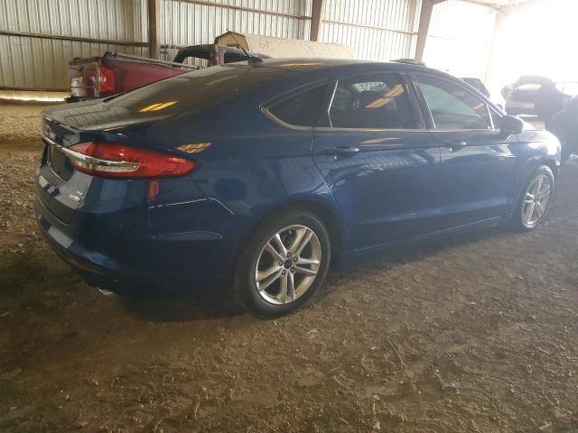 3FA6P0HD1JR260041 - 2018 FORD FUSION SE BLUE photo 3