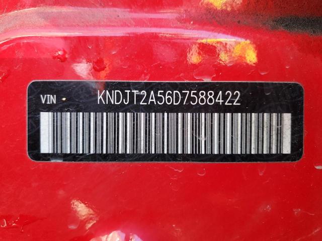 KNDJT2A56D7588422 - 2013 KIA SOUL RED photo 12