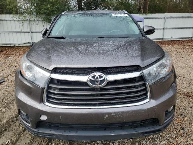 5TDKKRFH5GS504930 - 2016 TOYOTA HIGHLANDER XLE GRAY photo 5