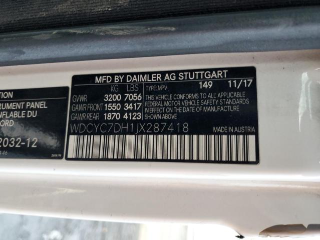 WDCYC7DH1JX287418 - 2018 MERCEDES-BENZ G 63 AMG WHITE photo 13