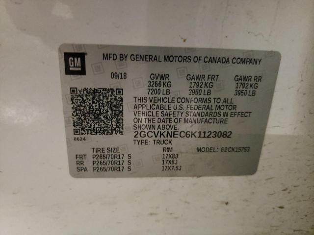 2GCVKNEC6K1123082 - 2019 CHEVROLET 1500 K1500 BASE/LS WHITE photo 12