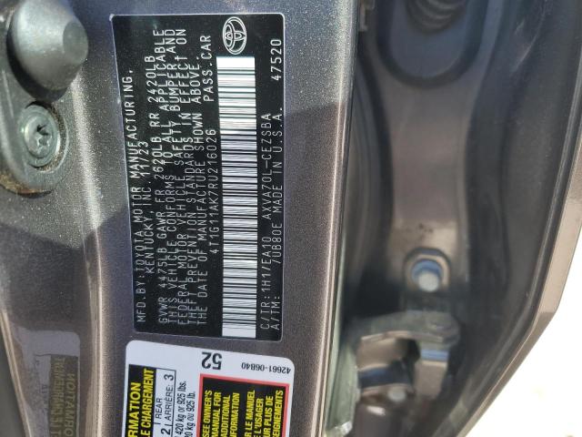 4T1G11AK7RU216026 - 2024 TOYOTA CAMRY SE NIGHT SHADE SILVER photo 12