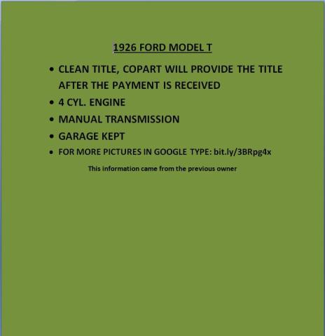 12418191 - 1926 FORD MODEL T შავი ფოტო 12