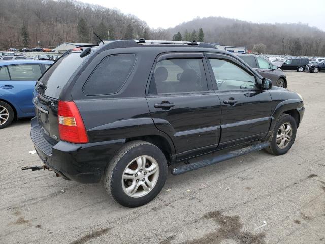 KNDJE723977447448 - 2007 KIA SPORTAGE EX BLACK photo 3