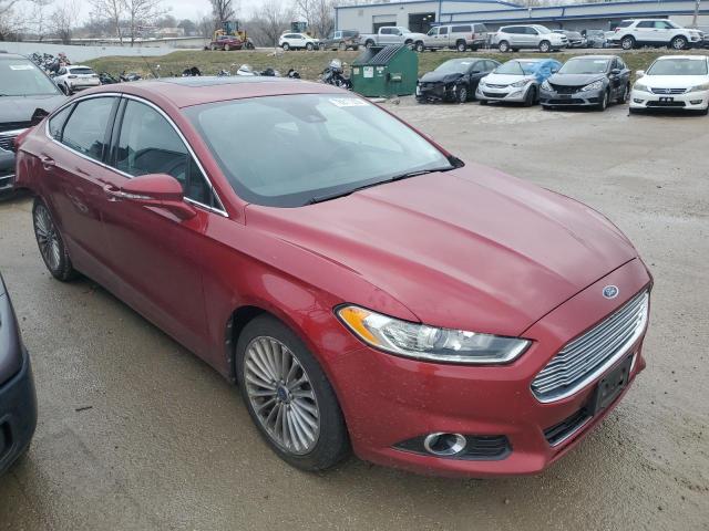 3FA6P0K92DR120654 - 2013 FORD FUSION TITANIUM RED photo 4