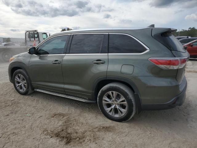 5TDKKRFH0ES026610 - 2014 TOYOTA HIGHLANDER XLE GREEN photo 2