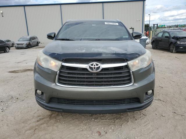 5TDKKRFH0ES026610 - 2014 TOYOTA HIGHLANDER XLE GREEN photo 5