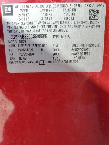 3GYFNBE36CS608686 - 2012 CADILLAC SRX PERFORMANCE COLLECTION Bordeaux photo 14