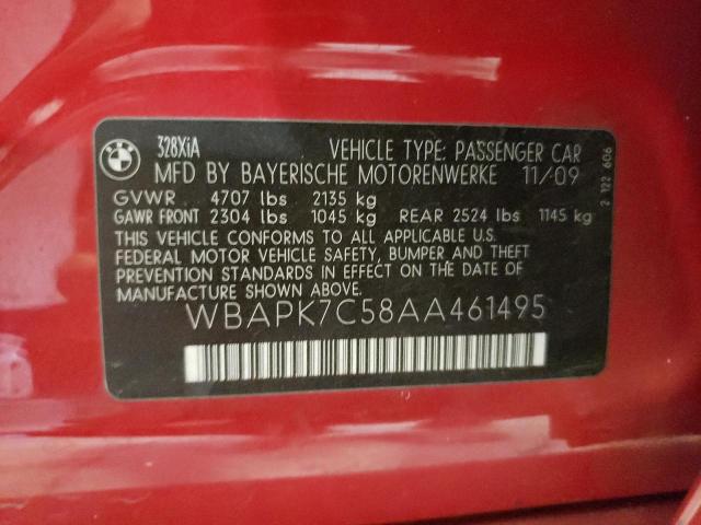 WBAPK7C58AA461495 - 2010 BMW 328 XI RED photo 12