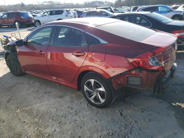 19XFC2F61KE213087 - 2019 HONDA CIVIC LX RED photo 2