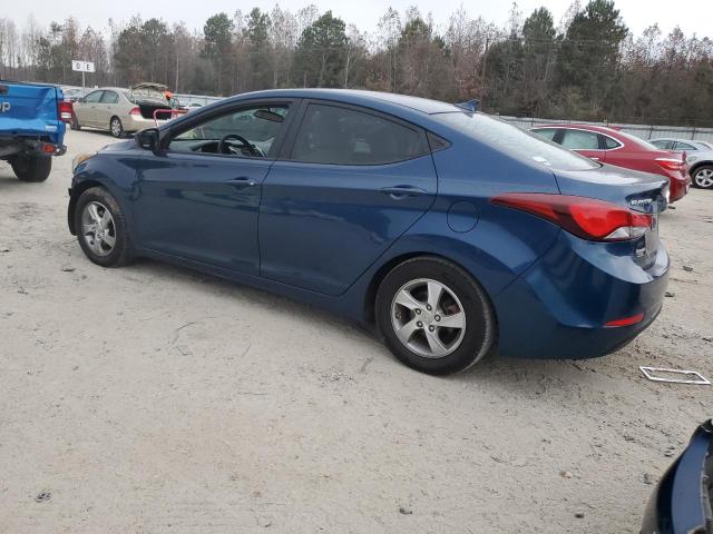 KMHDH4AEXFU423709 - 2015 HYUNDAI ELANTRA SE BLUE photo 2