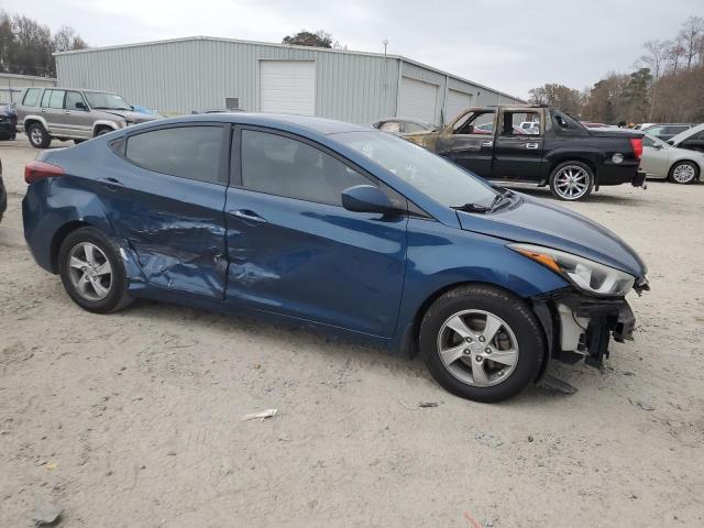 KMHDH4AEXFU423709 - 2015 HYUNDAI ELANTRA SE BLUE photo 4