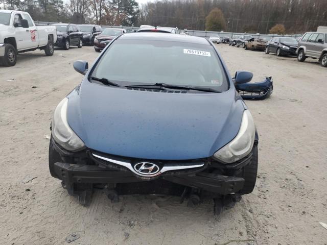 KMHDH4AEXFU423709 - 2015 HYUNDAI ELANTRA SE BLUE photo 5