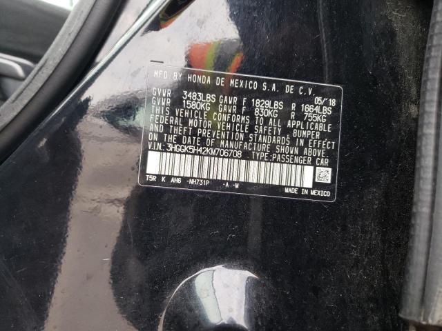 3HGGK5H42KM706708 - 2019 HONDA FIT LX BLACK photo 13