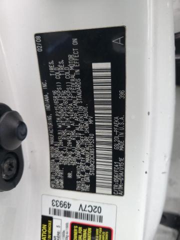 5TDZK23CX8S175240 - 2008 TOYOTA SIENNA CE WHITE photo 13