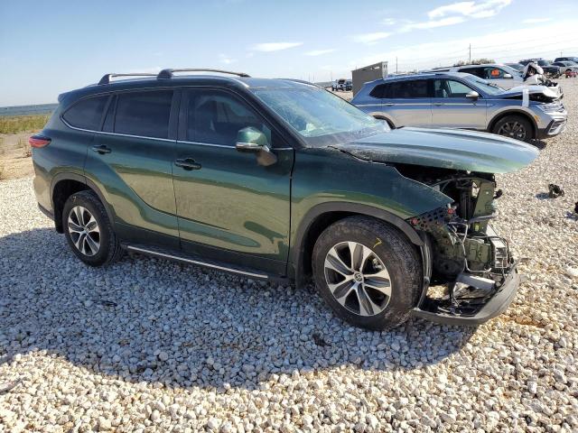 5TDKARAH2PS525468 - 2023 TOYOTA HIGHLANDER HYBRID XLE GREEN photo 4