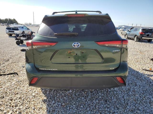 5TDKARAH2PS525468 - 2023 TOYOTA HIGHLANDER HYBRID XLE GREEN photo 6