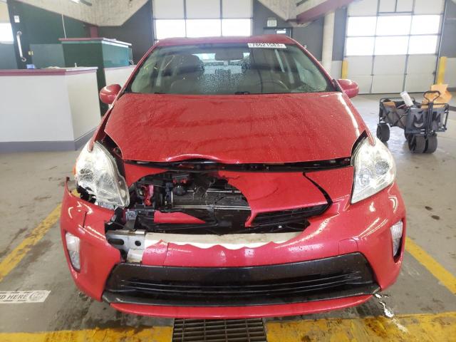 JTDKN3DU2C1587454 - 2012 TOYOTA PRIUS RED photo 5