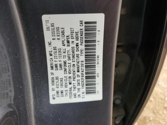 1HGCR2F86FA213616 - 2015 HONDA ACCORD EXL GRAY photo 13