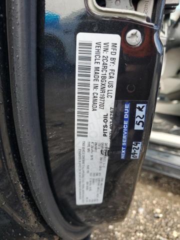 2C4RC1BGXNR197707 - 2022 CHRYSLER PACIFICA TOURING L შავი ფოტო 14