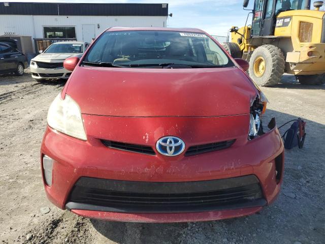 JTDKN3DUXD1725968 - 2013 TOYOTA PRIUS RED photo 5