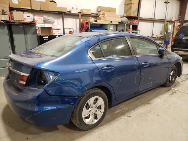 2HGFB2F41EH030977 - 2014 HONDA CIVIC LX BLUE photo 3