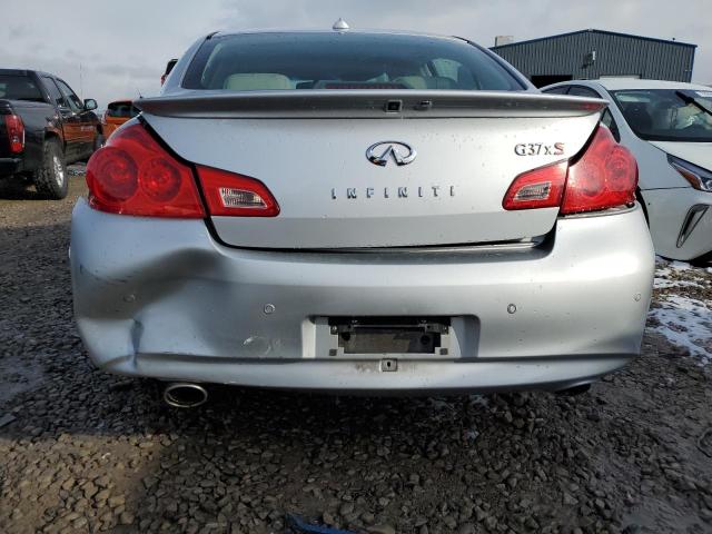 JN1CV6AR7AM253053 - 2010 INFINITI G37 SILVER photo 6