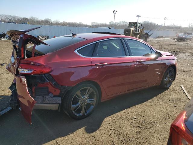 3FA6P0VP3HR211352 - 2017 FORD FUSION SPORT RED photo 3