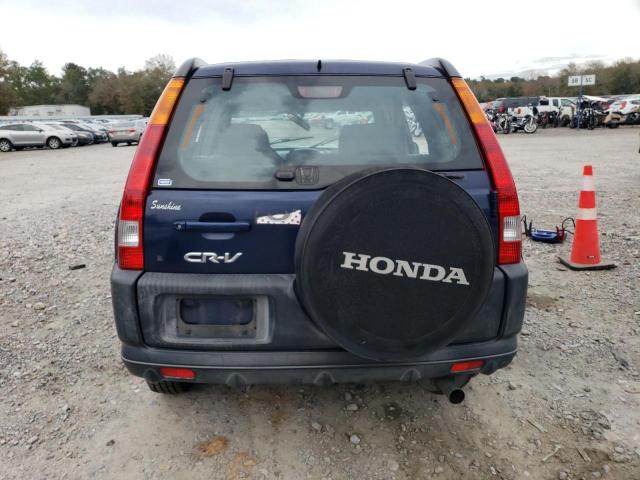 SHSRD68444U200725 - 2004 HONDA CR-V LX BLUE photo 6