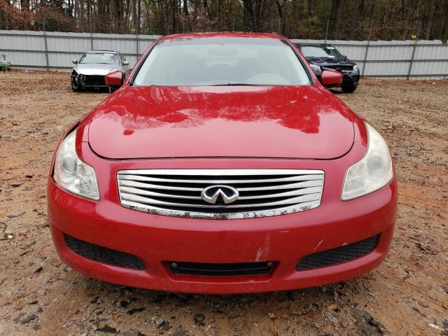 JNKCV61E89M302765 - 2009 INFINITI G37 BASE RED photo 5