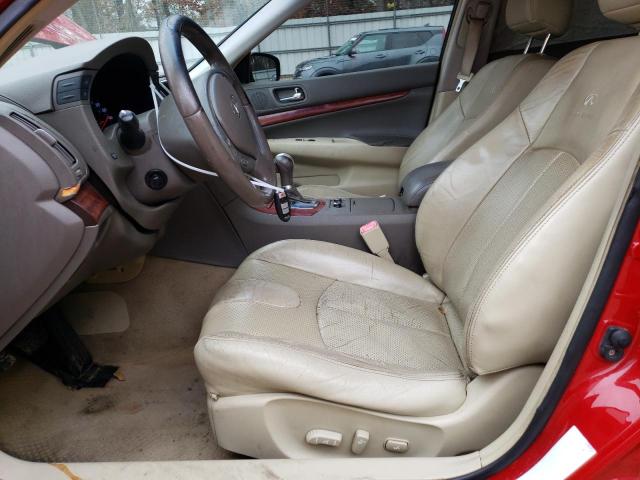 JNKCV61E89M302765 - 2009 INFINITI G37 BASE RED photo 7