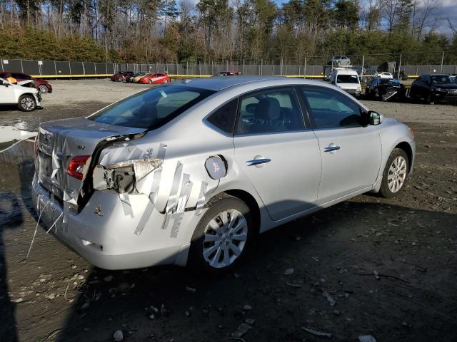 3N1AB7AP7EL661301 - 2014 NISSAN SENTRA S SILVER photo 3