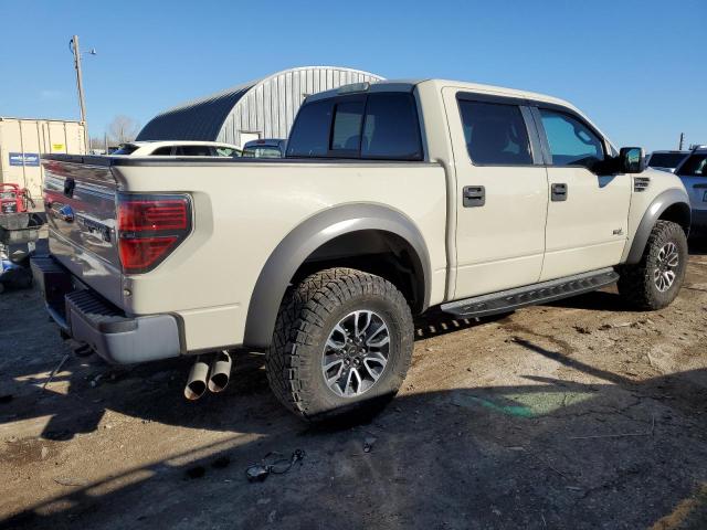 1FTFW1R63DFA77664 - 2013 FORD F150 SVT RAPTOR BEIGE photo 3