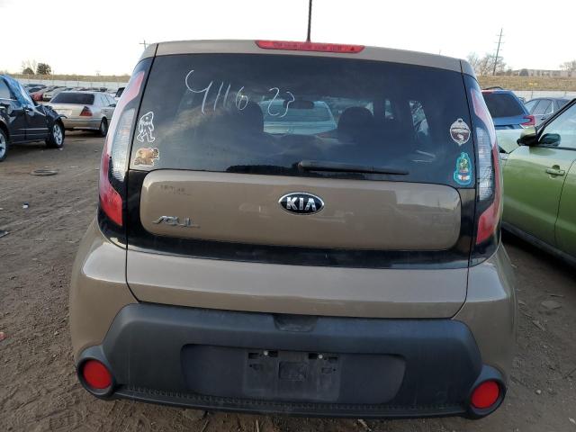 KNDJN2A27F7235612 - 2015 KIA SOUL BROWN photo 6