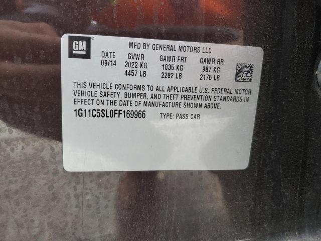 1G11C5SL0FF169966 - 2015 CHEVROLET MALIBU 1LT 棕色 照片 12