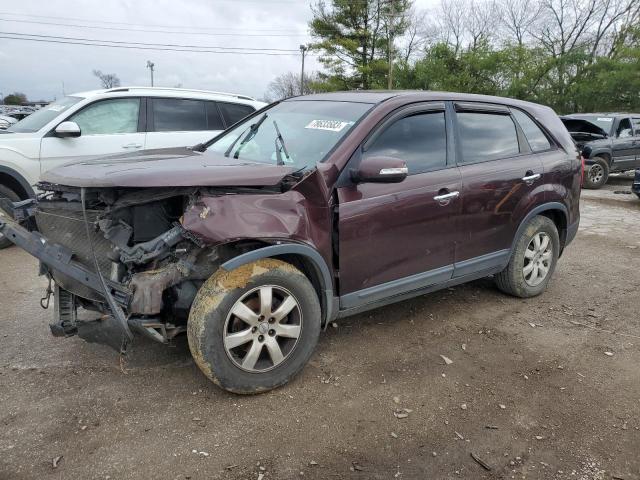 5XYKT4A15CG234843 - 2012 KIA SORENTO BASE MAROON photo 1