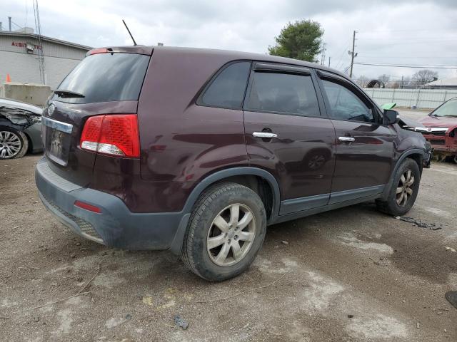 5XYKT4A15CG234843 - 2012 KIA SORENTO BASE MAROON photo 3